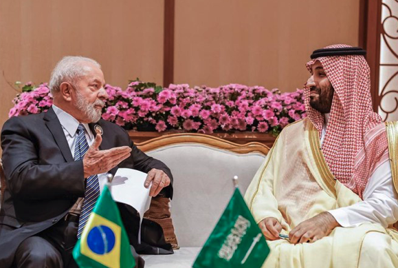 Lula deu as boas vindas à Arábia Saudita como um dos novos países-membros do BRICS. Foto: Ricardo Stuckert /PR