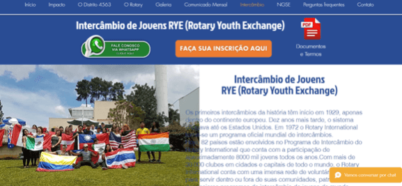 Imagem do site para inscrição. Para acessar, clique na imagem