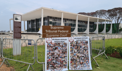 AVABRUM expôs as fotos das vítimas da tragédia, em frente ao STF