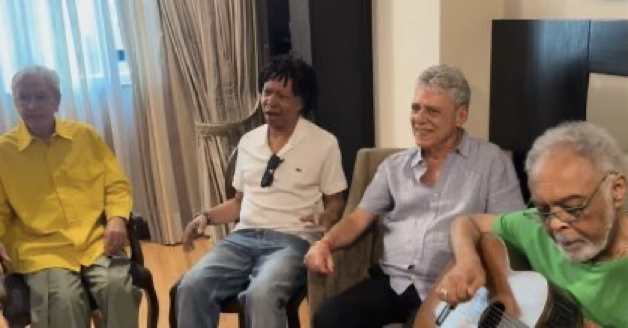 Imagem – reprodução Instagram (Gilberto Gil, Djavan, Chico Buarque e Caetano Veloso)